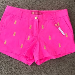 Pink and Gold Pineapple Shorts